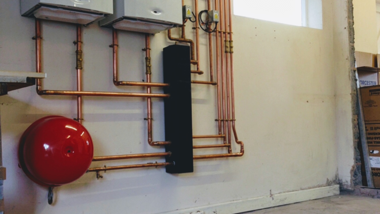 Radiators hot at the top, cold at the bottom